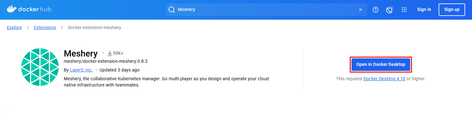 Docker Hub Extension